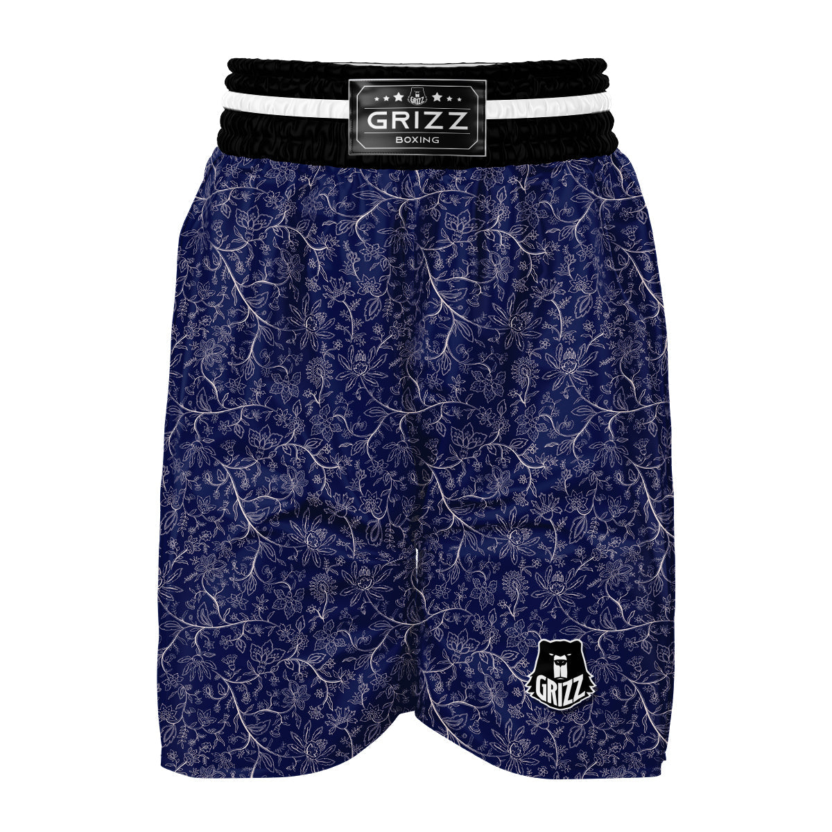 Vintage Chintz Floral Print Pattern Boxing Shorts-grizzshop