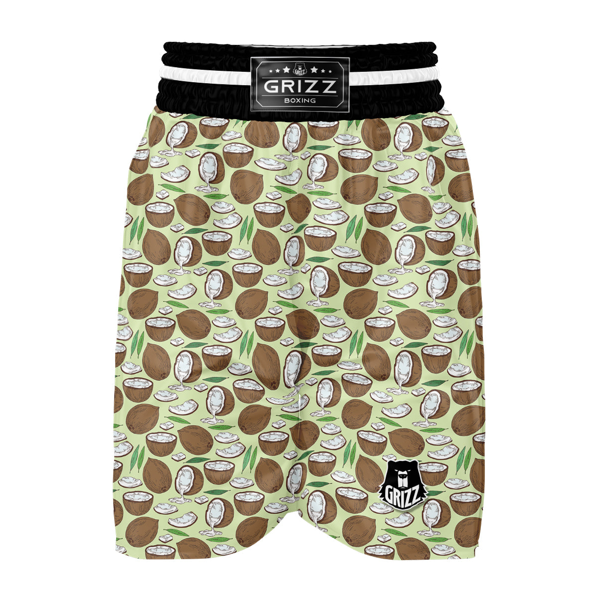 Vintage Coconut Print Pattern Boxing Shorts-grizzshop