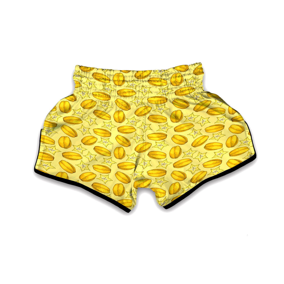 Vintage Color Corambola Print Pattern Muay Thai Boxing Shorts-grizzshop