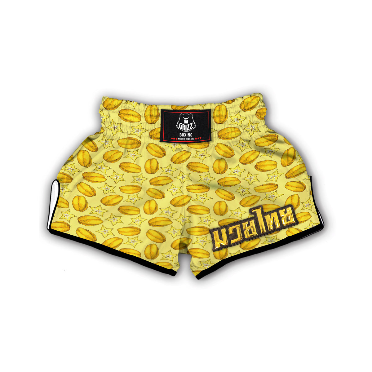 Vintage Color Corambola Print Pattern Muay Thai Boxing Shorts-grizzshop