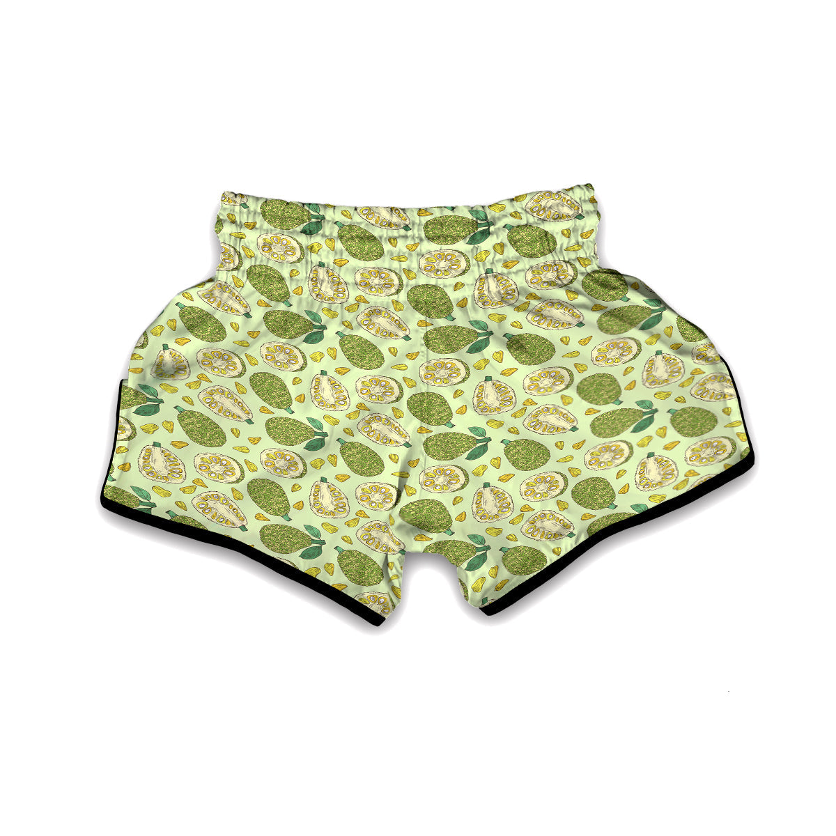 Vintage Color Jackfruit Print Pattern Muay Thai Boxing Shorts-grizzshop