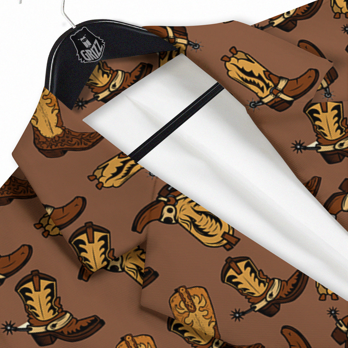 Vintage Cowboy Boots Print Pattern Men's Sport Coat-grizzshop