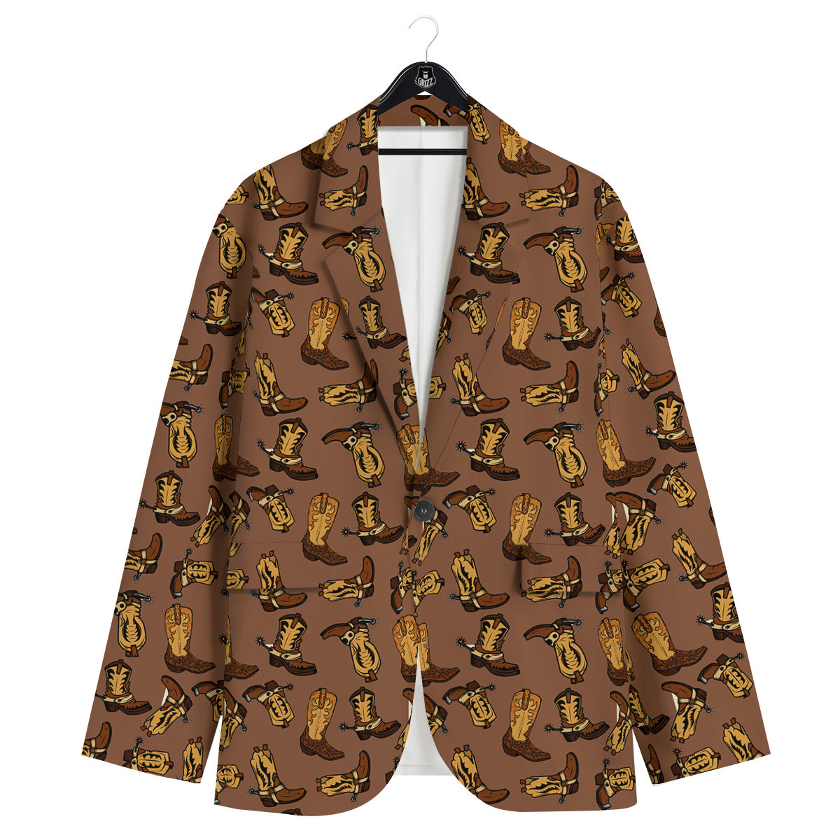 Vintage Cowboy Boots Print Pattern Men's Sport Coat-grizzshop