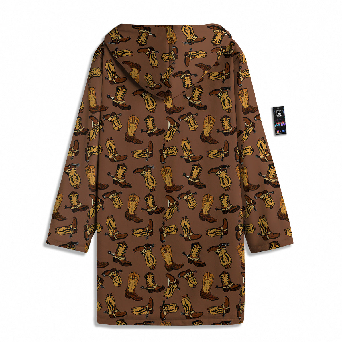 Vintage Cowboy Boots Print Pattern Men's Windbreaker Jacket-grizzshop