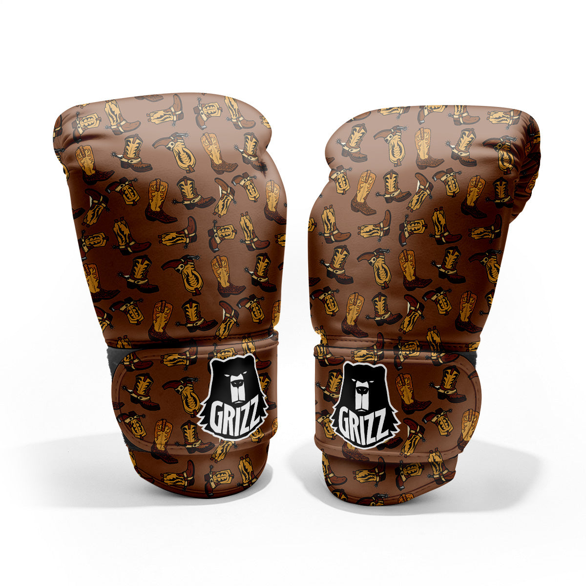 Vintage Cowboy Boots Print Pattern Pro Boxing Glove