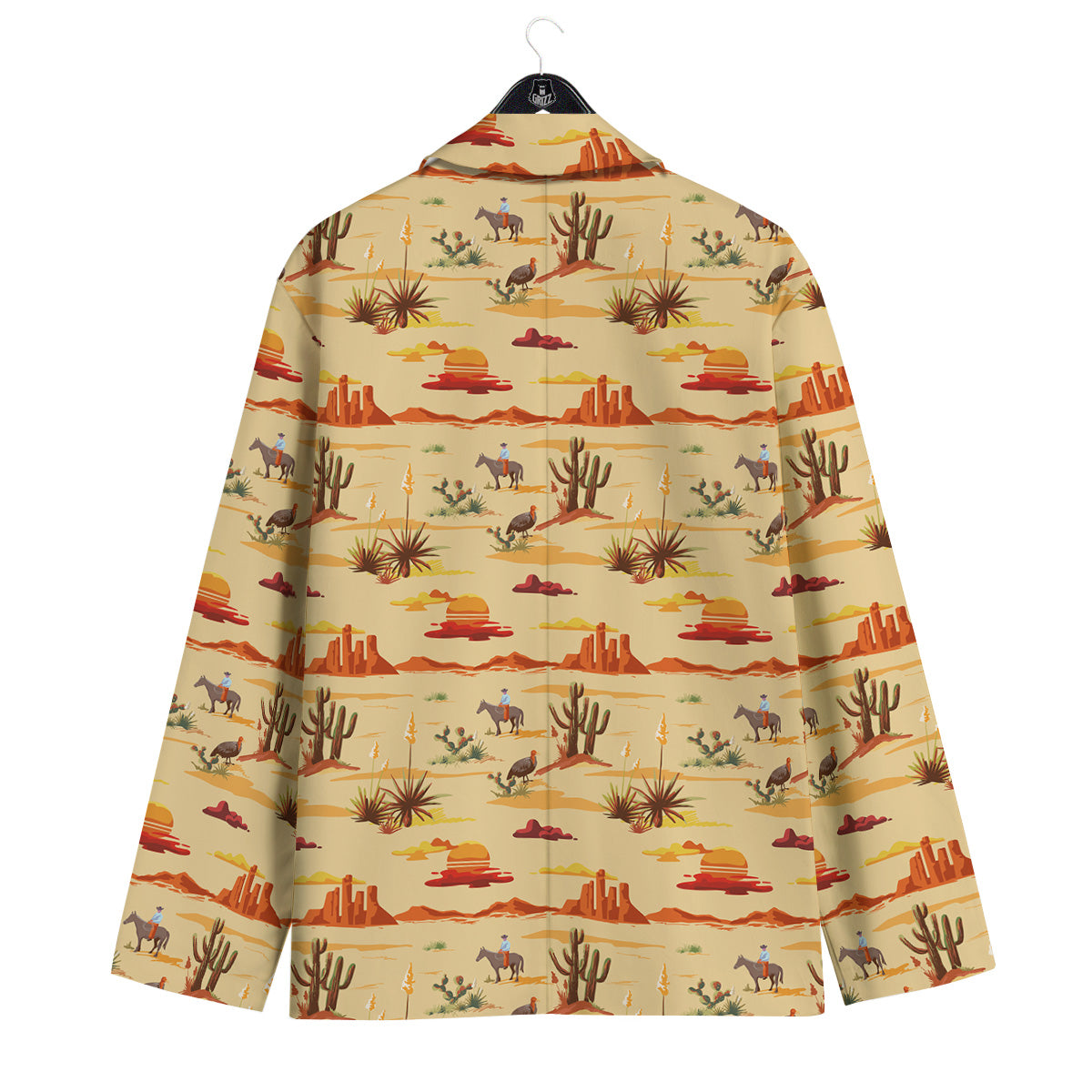 Vintage Cowboy Print Pattern Men's Sport Coat-grizzshop