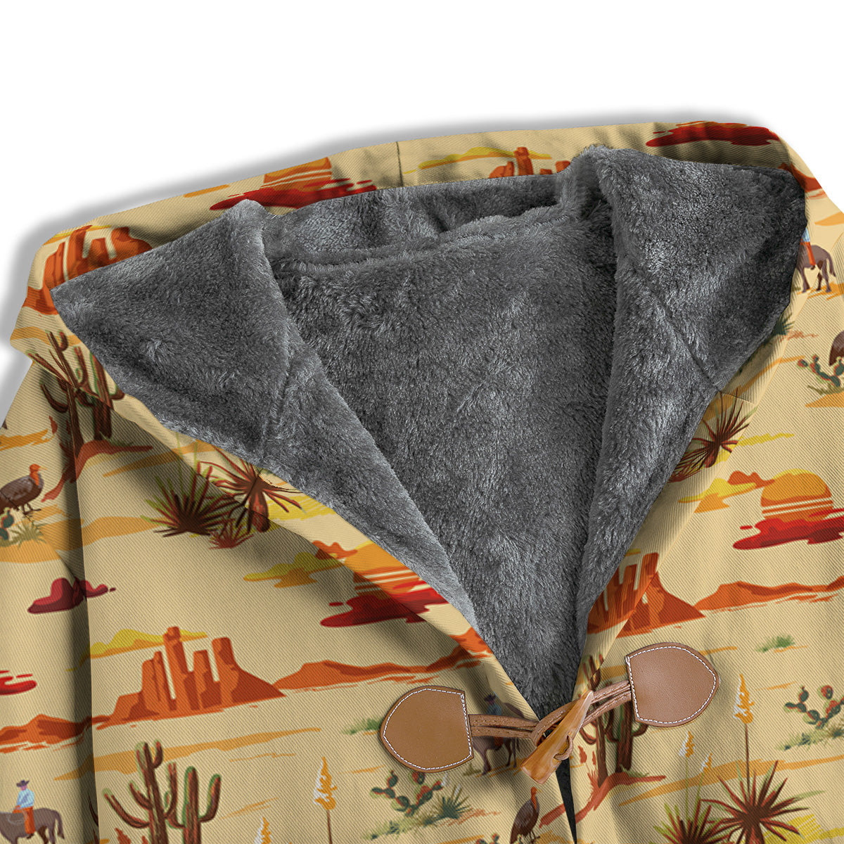 Vintage Cowboy Print Pattern Men's Windbreaker Jacket-grizzshop