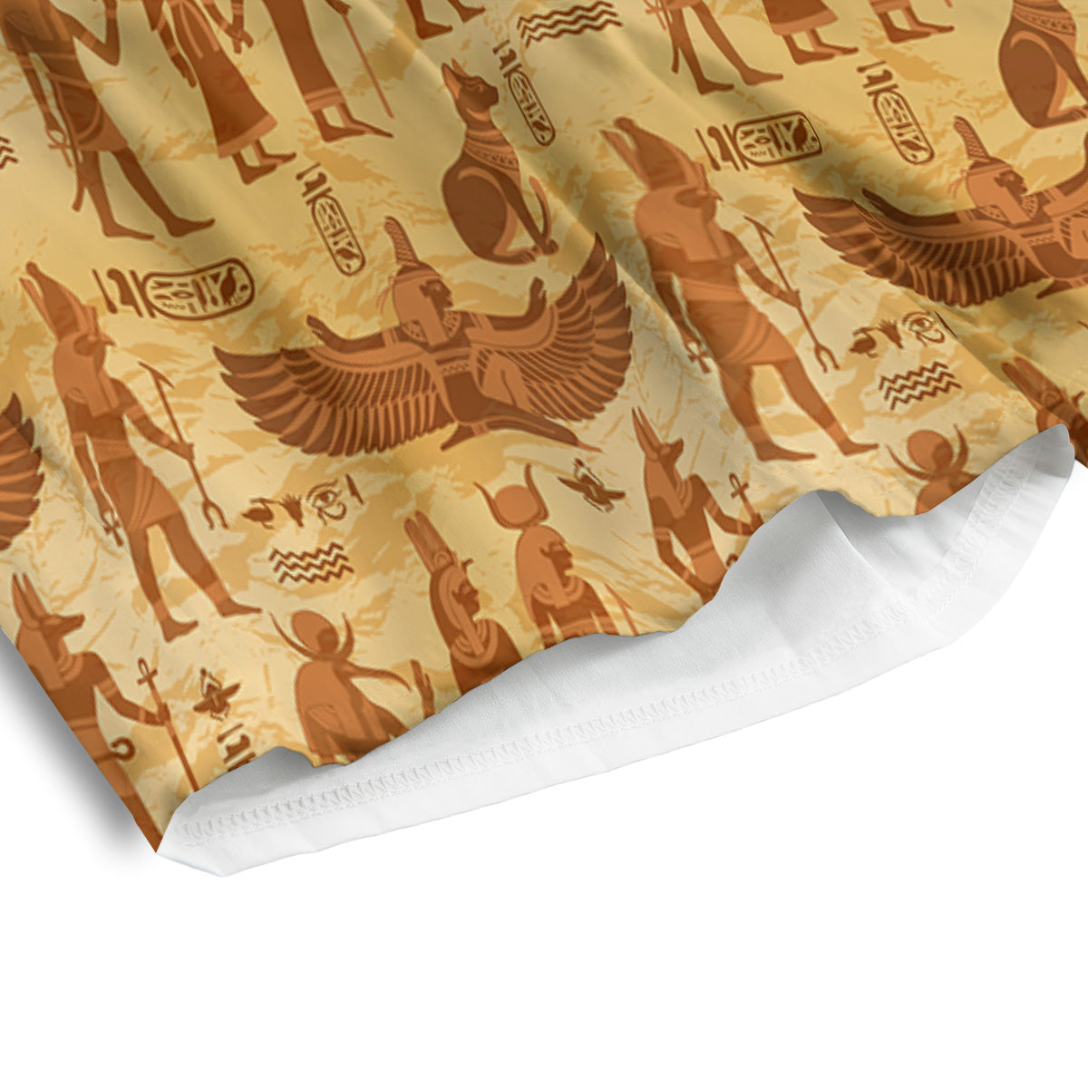 Vintage Egypt Papyrus Ancient Print Pattern Men's Athletic Shorts