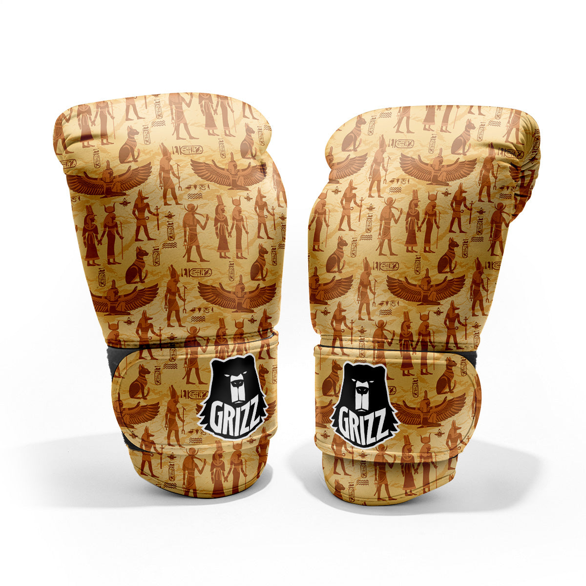 Vintage Egypt Papyrus Ancient Print Pattern Pro Boxing Glove
