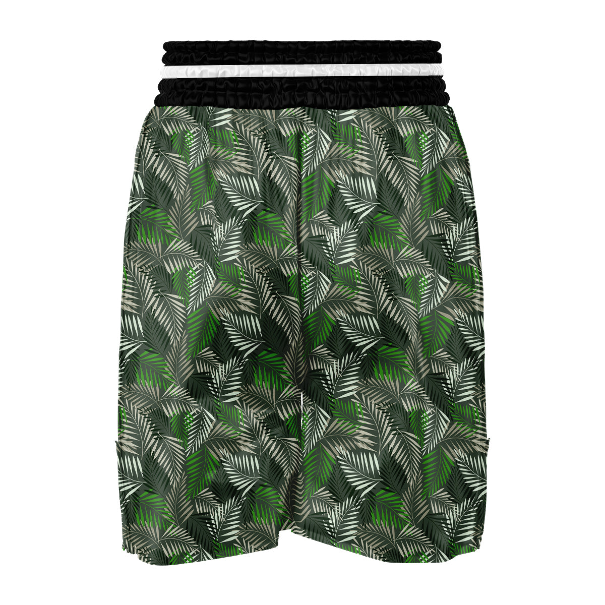 Vintage Fern Leaf Print Pattern Boxing Shorts-grizzshop
