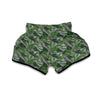 Vintage Fern Leaf Print Pattern Muay Thai Boxing Shorts-grizzshop