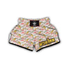 Vintage Flamingo Pink Pineapple Print Muay Thai Boxing Shorts-grizzshop