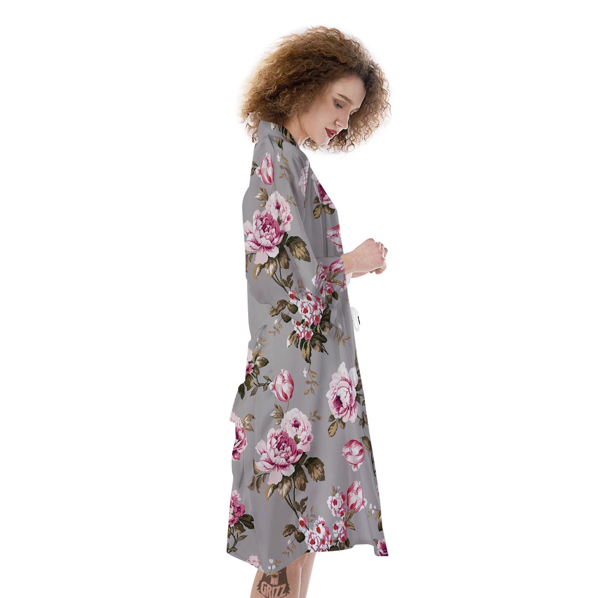 Vintage Floral Shabby Chic Print Pattern Kimono-grizzshop