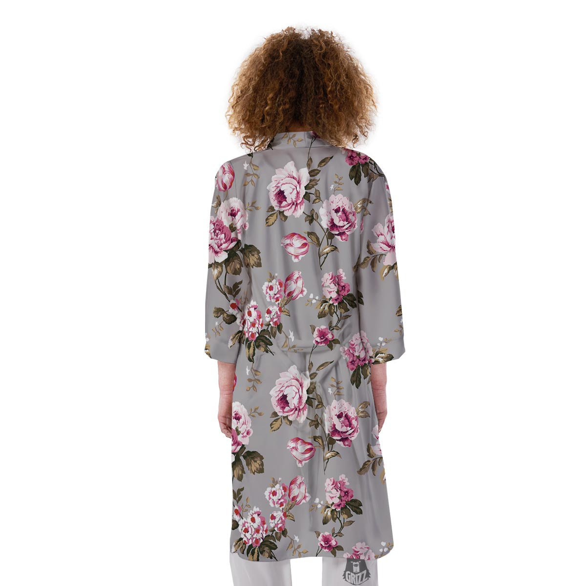Vintage Floral Shabby Chic Print Pattern Kimono-grizzshop