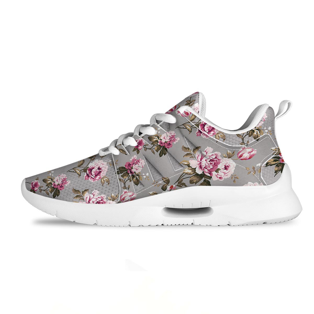 Vintage Floral Shabby Chic Print Pattern Tennis Shoes-grizzshop