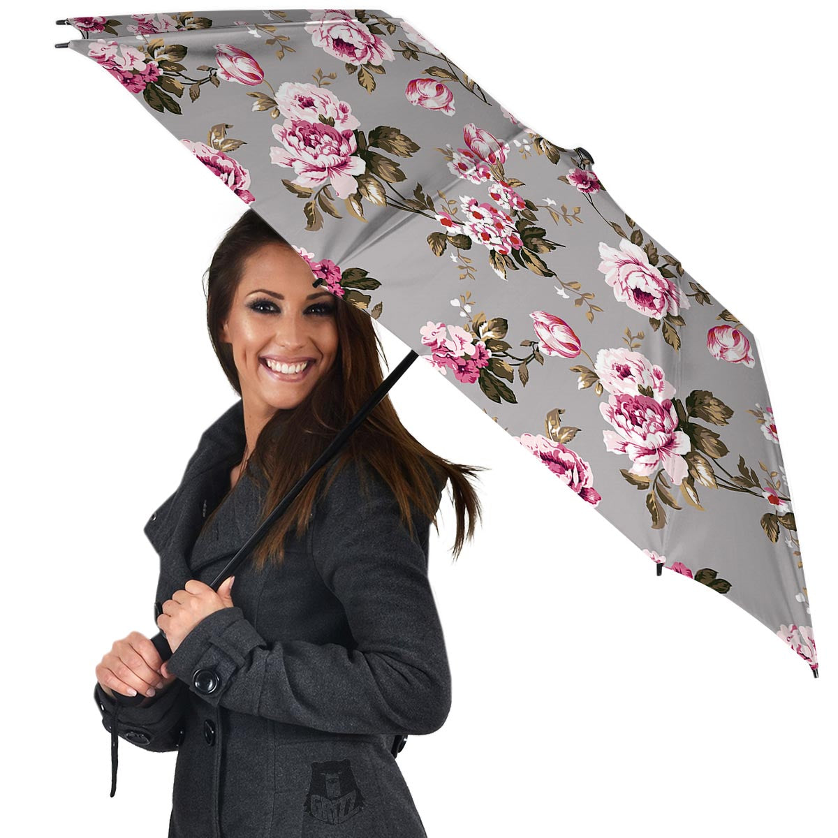 Vintage Floral Shabby Chic Print Pattern Umbrella-grizzshop