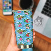 Vintage Hawaiian And Blue Sky Print Pattern Tumbler-grizzshop