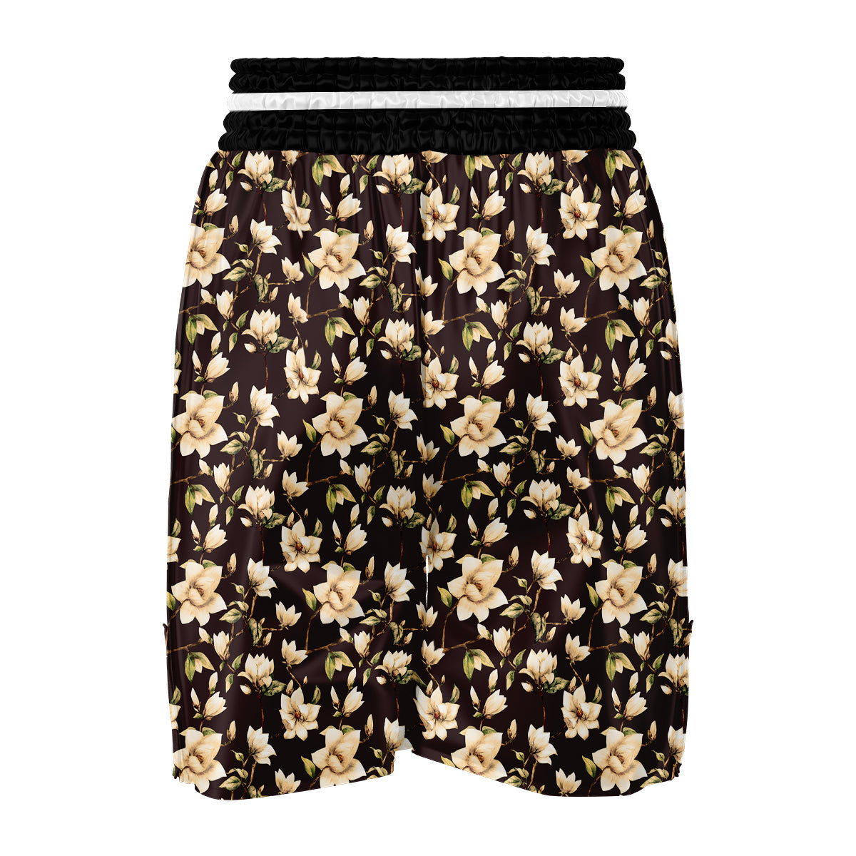 Vintage Magnolia Watercolor Print Pattern Boxing Shorts-grizzshop