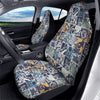 Vintage Patchwork Surfing Print Pattern Car Seat Covers-grizzshop