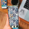 Vintage Patchwork Surfing Print Pattern Tumbler-grizzshop