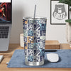 Vintage Patchwork Surfing Print Pattern Tumbler-grizzshop