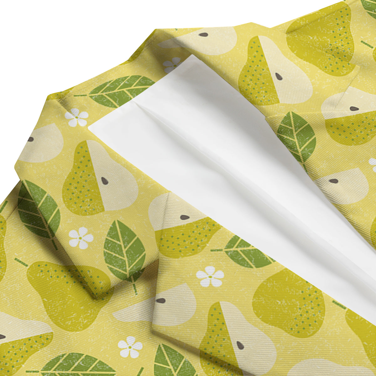 Vintage Pear And Leaf Print Pattern Men's Blazer-grizzshop