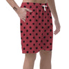 Vintage Pink And Black Polka Dot Men's Shorts-grizzshop