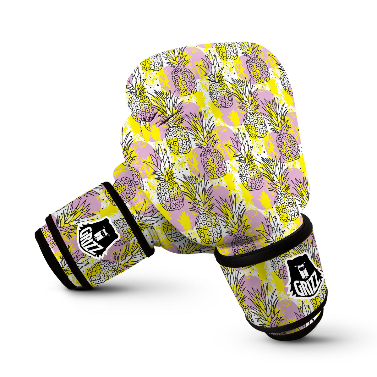 Vintage Premium Drawing Pineapple Print Boxing Gloves-grizzshop