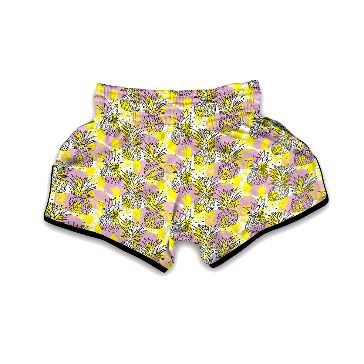 Vintage Premium Drawing Pineapple Print Muay Thai Boxing Shorts-grizzshop