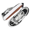 Vintage Sunflower White And Black Print Skate Shoes-grizzshop