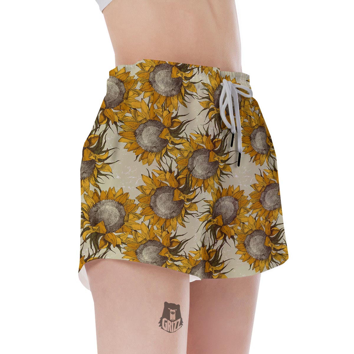 Vintage Sunflower Women's Shorts-grizzshop