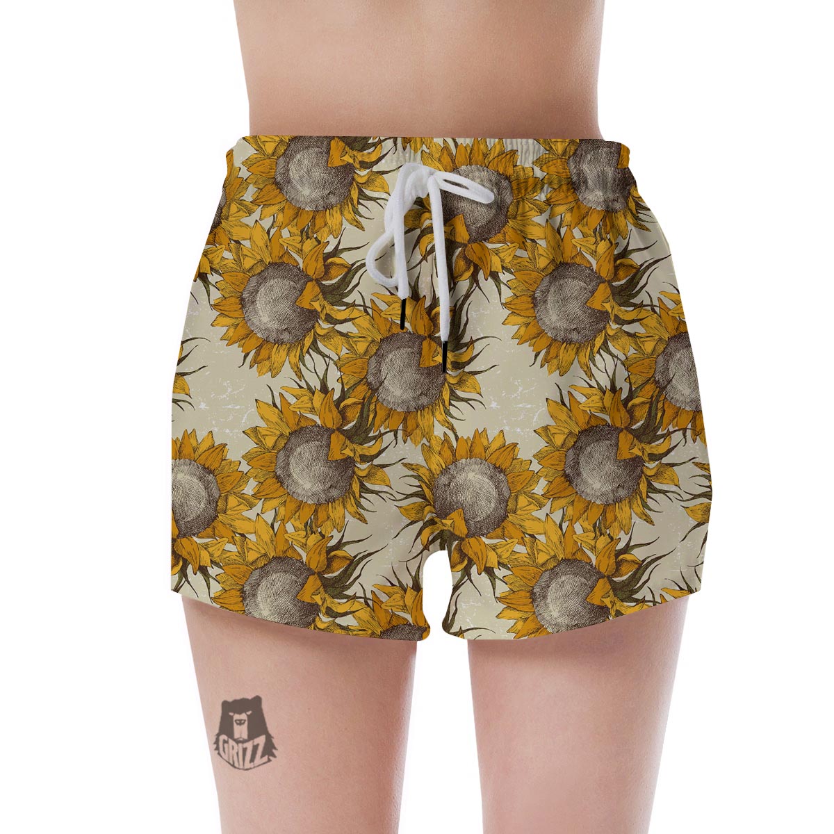 Vintage Sunflower Women's Shorts-grizzshop