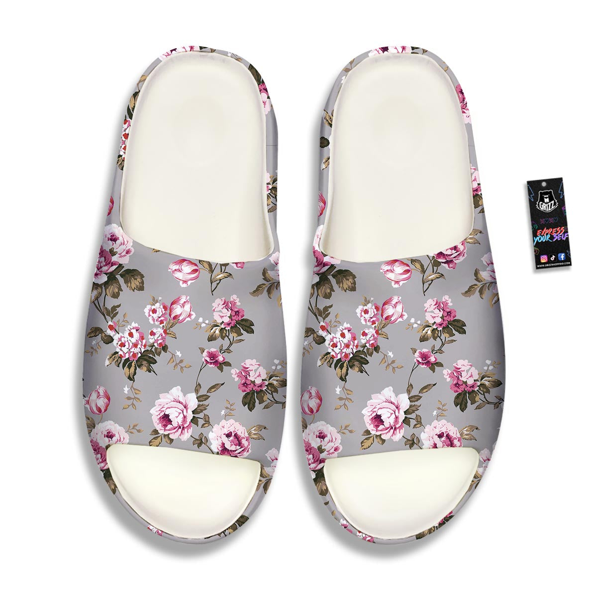Vintage Floral Shabby Chic Print Pattern Sandals-grizzshop