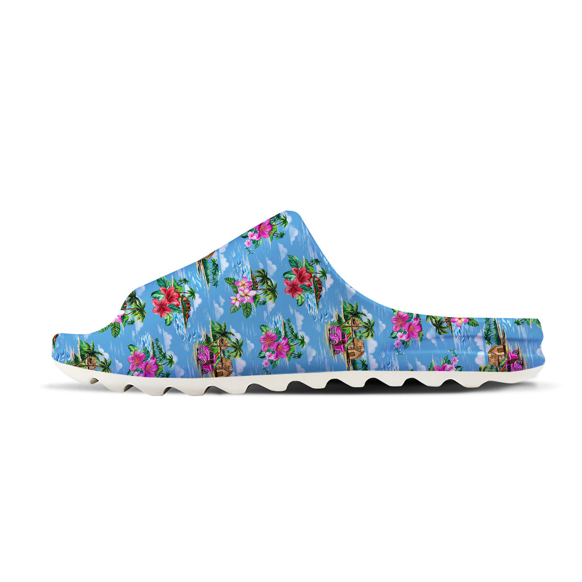 Vintage Hawaiian And Blue Sky Print Pattern Sandals-grizzshop