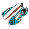 Vinyl Record Blue Print Pattern Skate Shoes-grizzshop