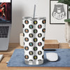 Vinyl Record Hand Drawn Print Pattern Tumbler-grizzshop