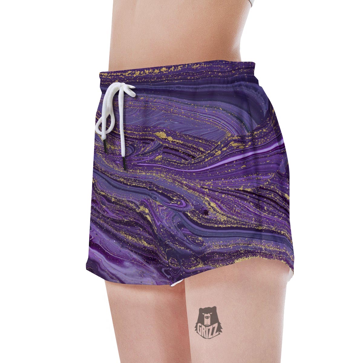Violet Marble Women's Shorts-grizzshop