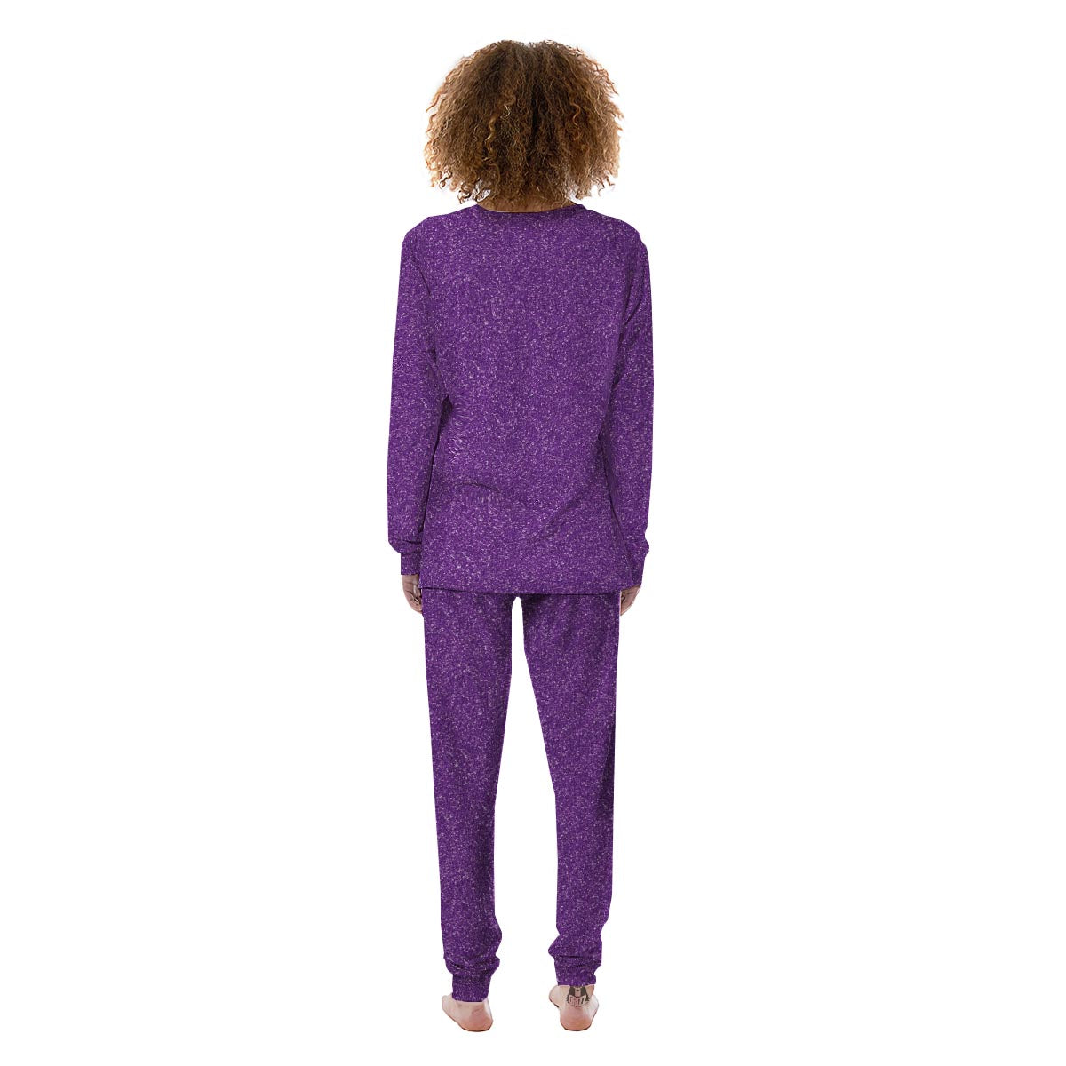 Violet Purple Glitter Artwork Print Women's Pajamas-grizzshop