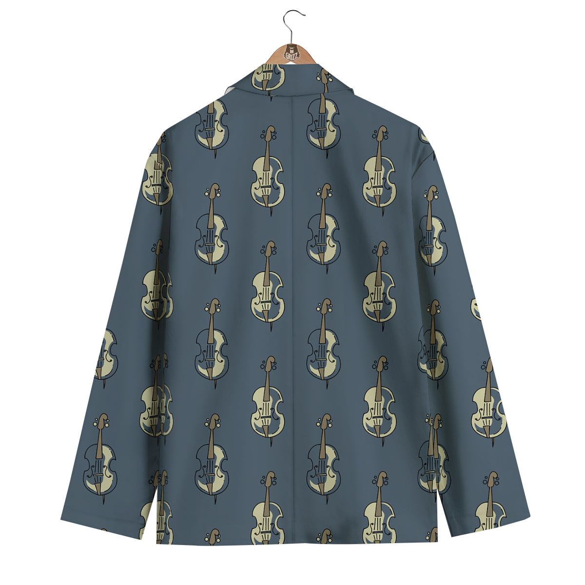 Violin Print Pattern Men's Blazer-grizzshop