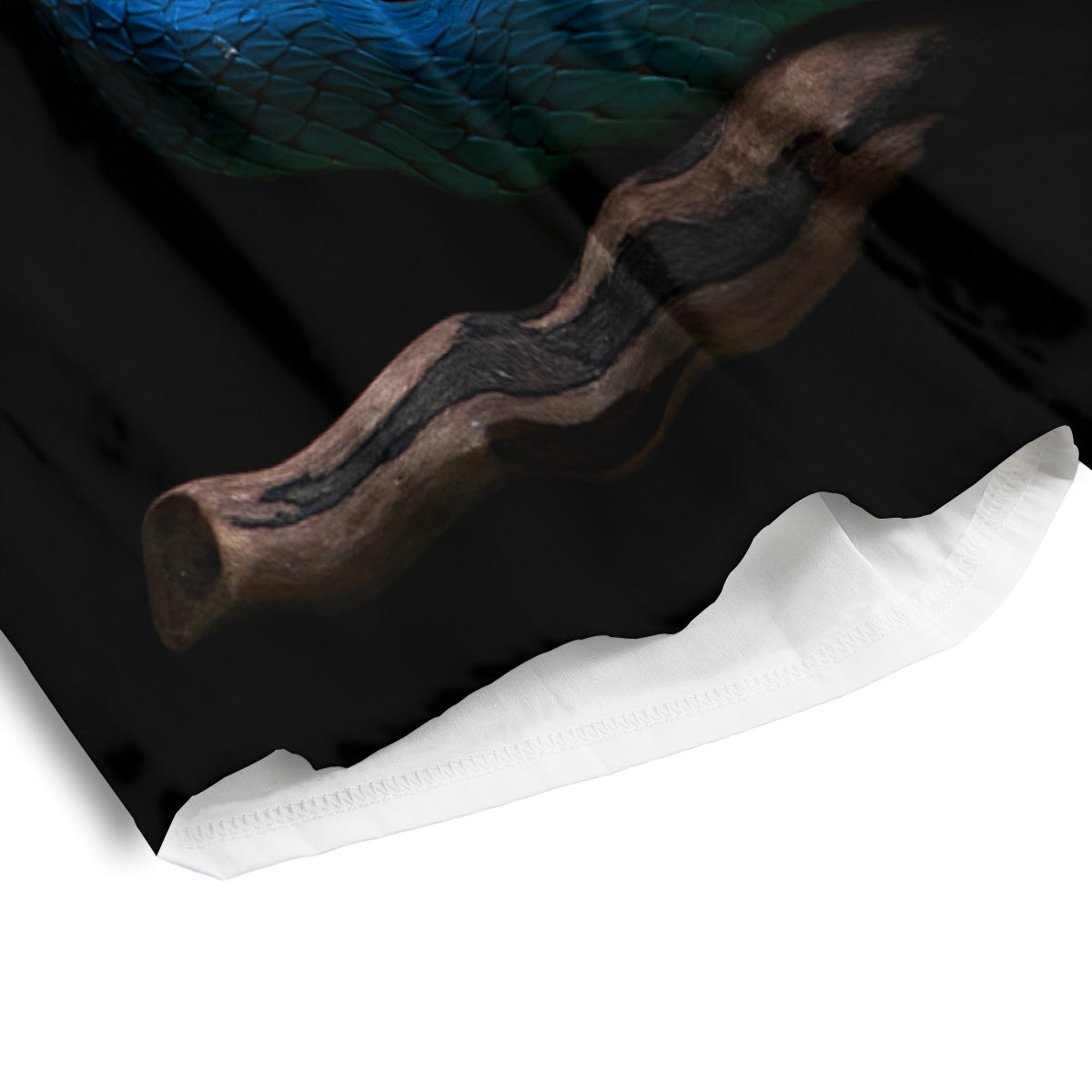 Viper Snake Blue Pit Print Men's Athletic Shorts
