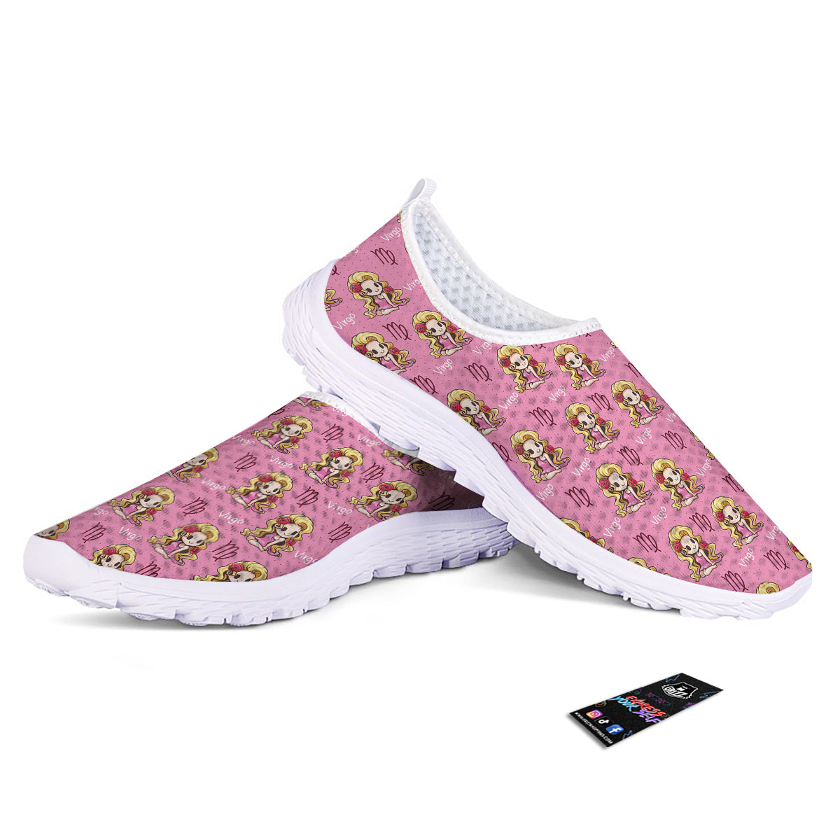 Virgo Cute Cartoon Print Pattern Nurse Shoes-grizzshop