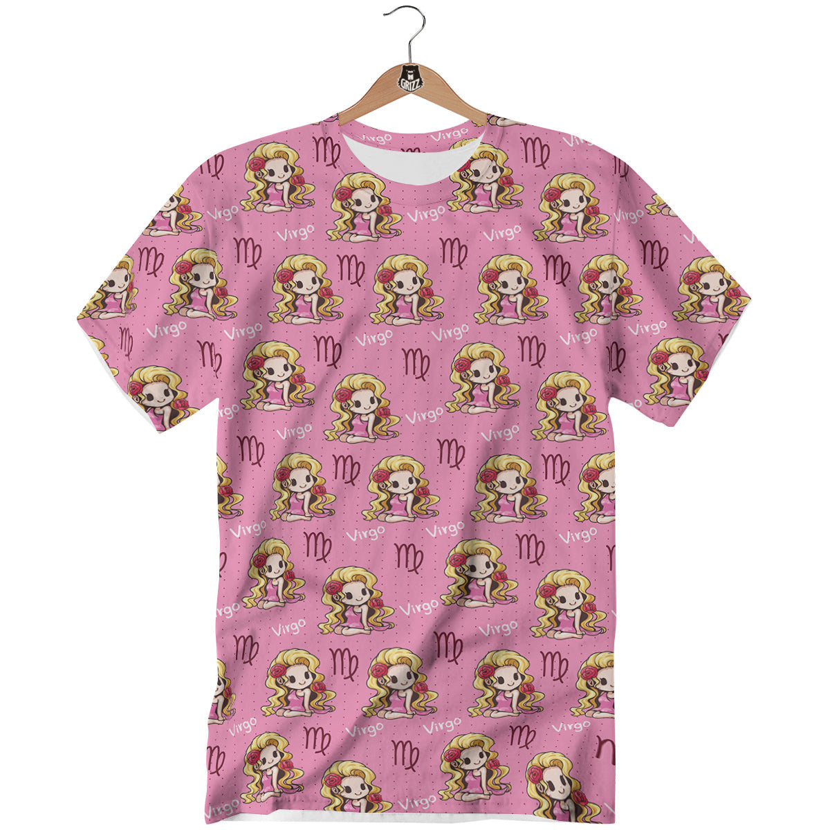 Virgo Cute Cartoon Print Pattern T-Shirt-grizzshop