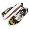 Virgo Sign Black And Gold Print Skate Shoes-grizzshop