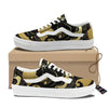 Virgo Sign Black And Gold Print Skate Shoes-grizzshop