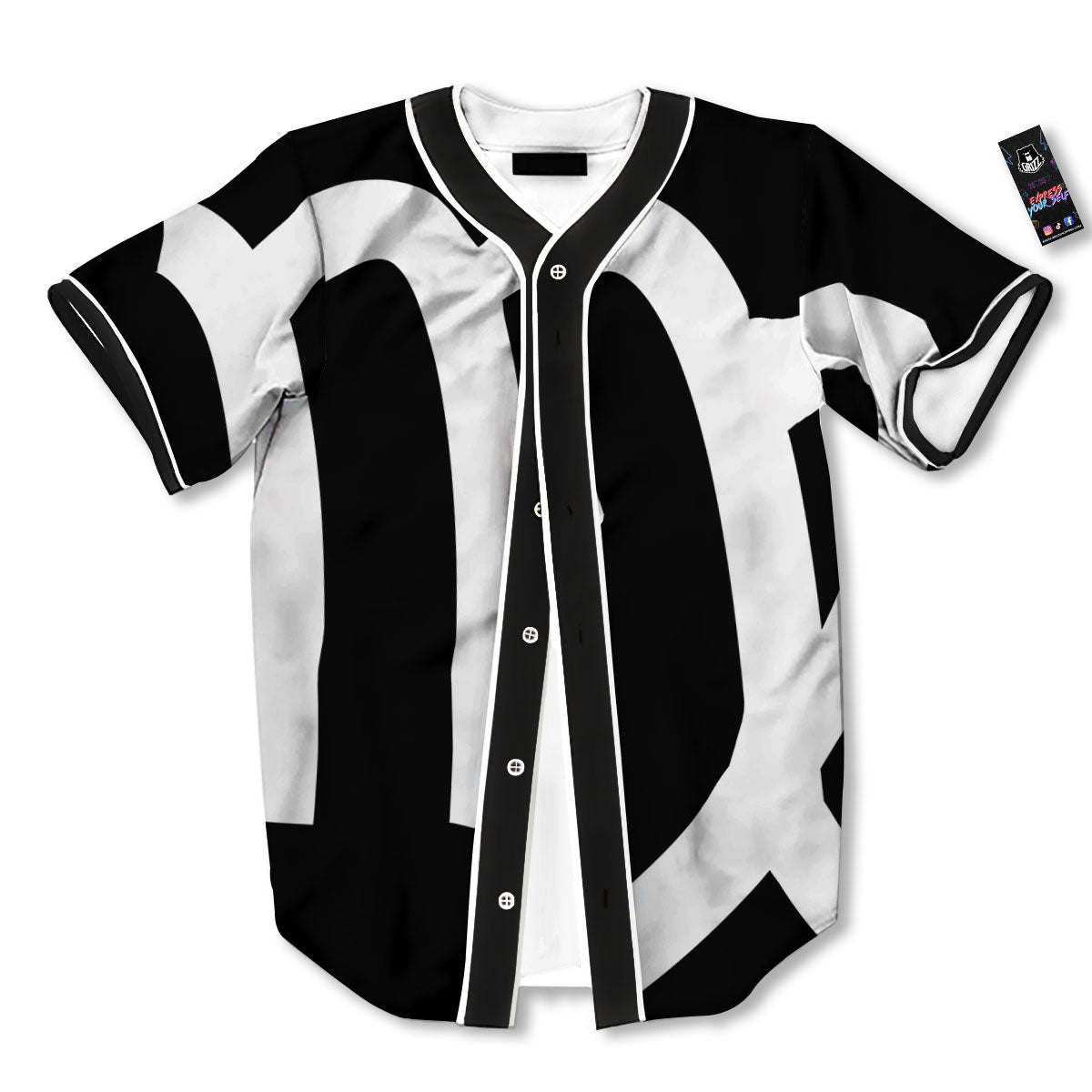 Virgo Sign White And Black Print Baseball Jersey-grizzshop