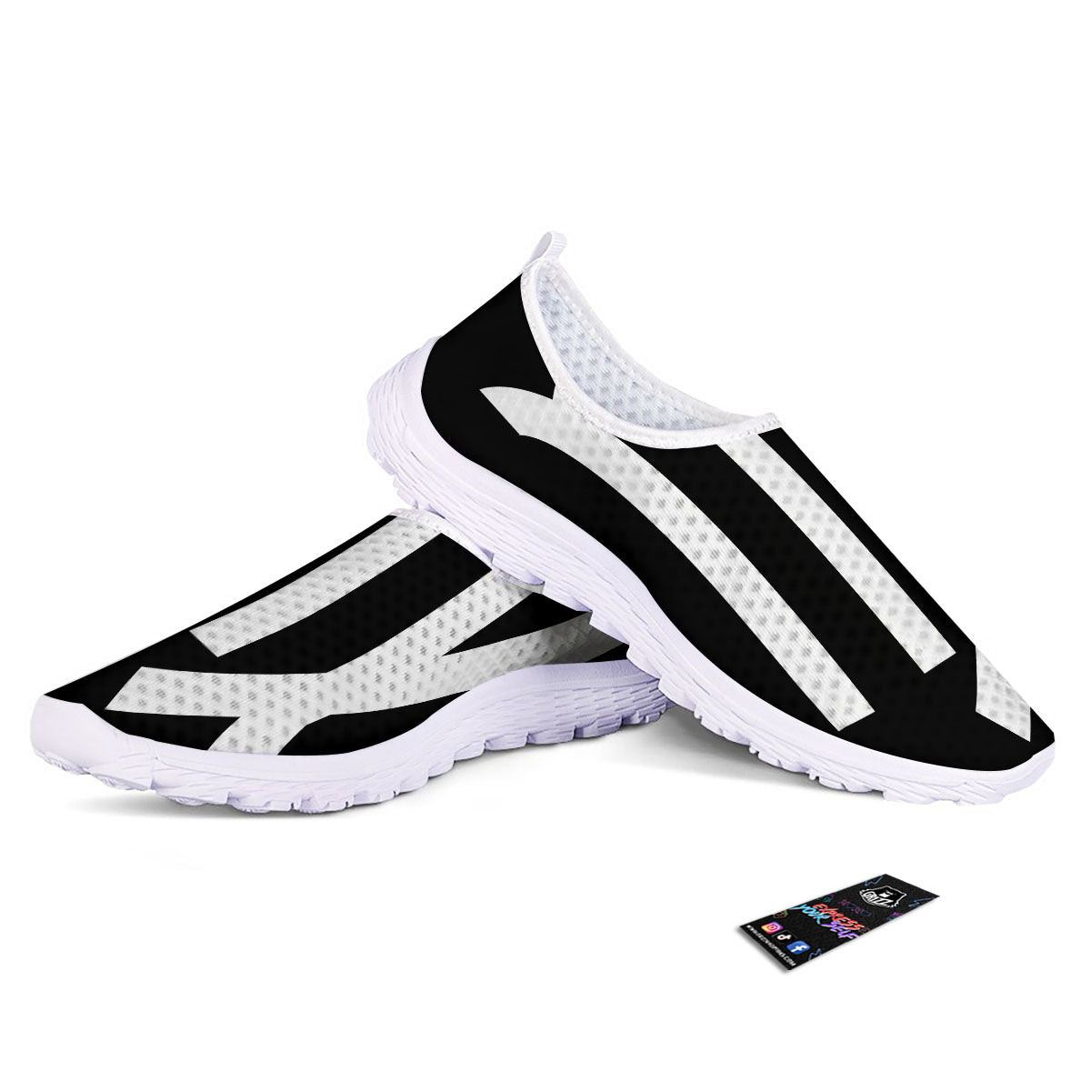 Virgo Sign White And Black Print Nurse Shoes-grizzshop