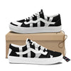 Virgo Sign White And Black Print Skate Shoes-grizzshop