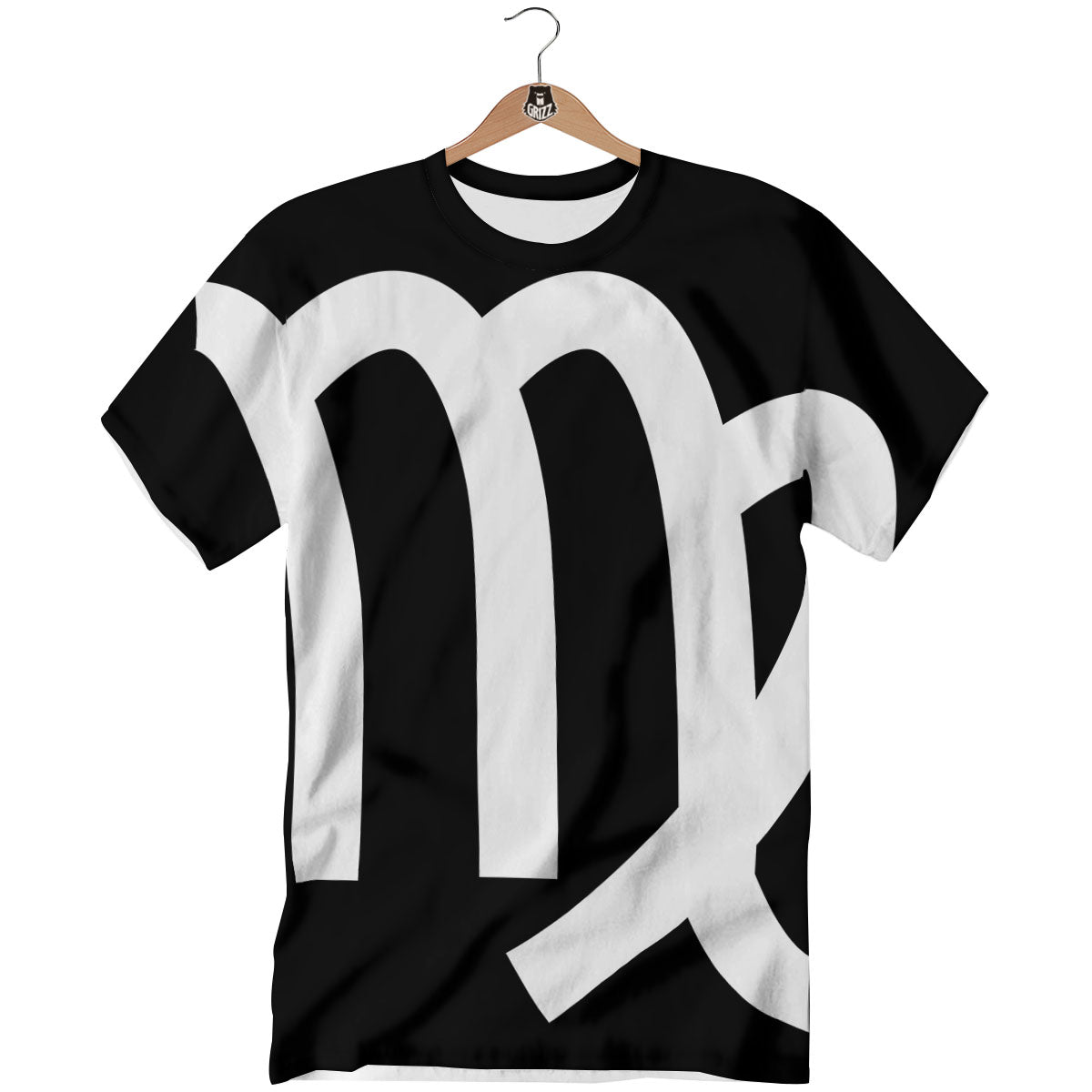 Virgo Sign White And Black Print T-Shirt-grizzshop
