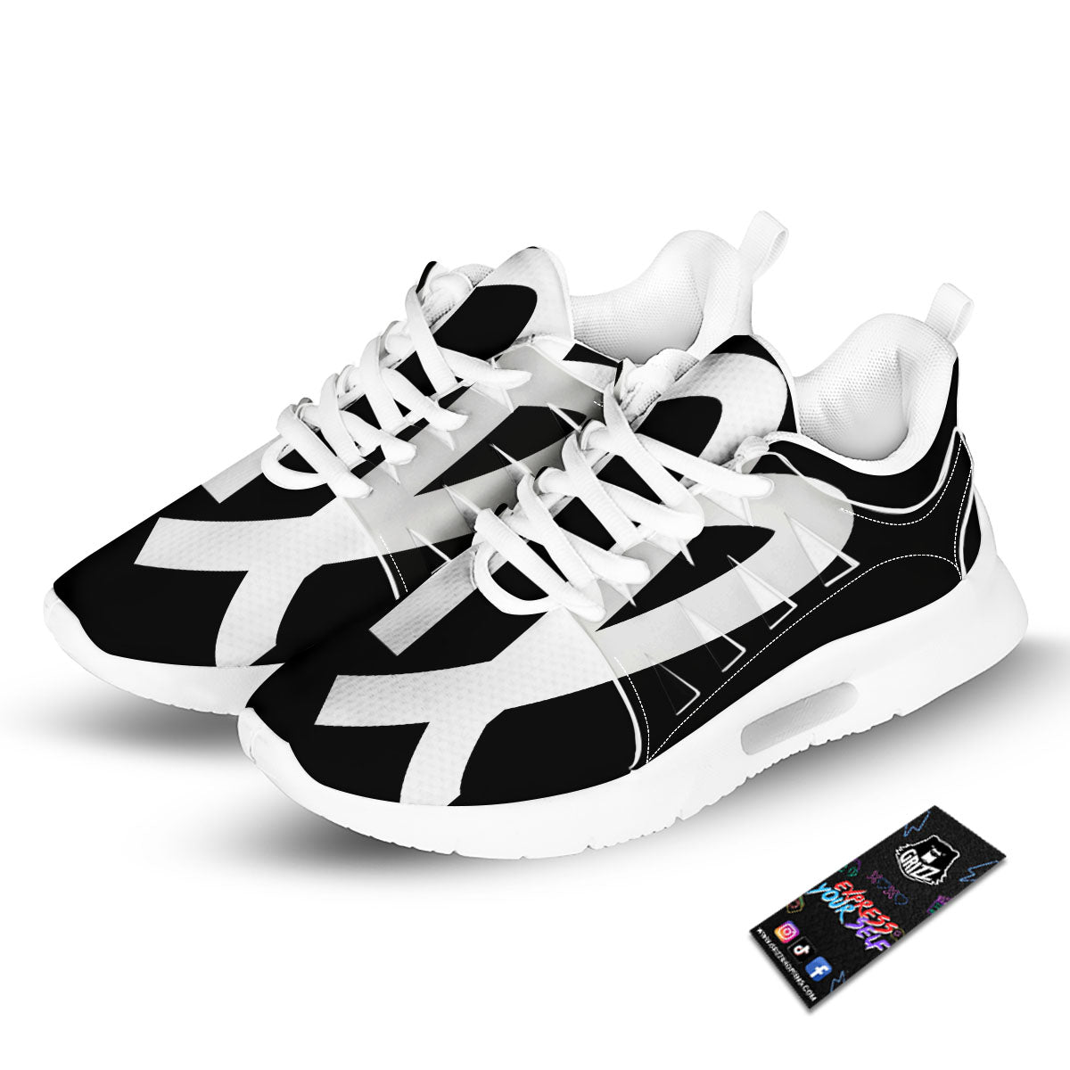 Virgo Sign White And Black Print Tennis Shoes-grizzshop