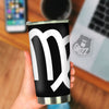 Virgo Sign White And Black Print Tumbler-grizzshop